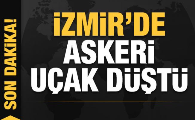 Son dakika: İzmir'de askeri uçak düştü! Bakanlık'tan açıklama