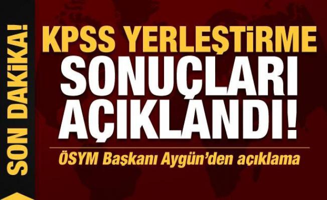 Son dakika: KPSS yerleştirme sonuçları açıklandı! ÖSYM Başkanı Aygün'den açıklama