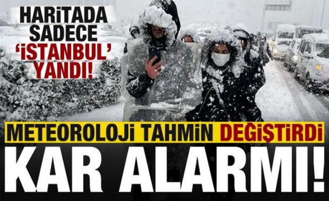 Son dakika... Meteoroloji tahmin değiştirdi! Sadece İstanbul için yandı: Kar uyarısı...