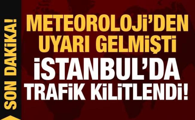 Son Dakika: Meteoroloji'den uyarı gelmişti: İstanbul’da trafik kilit! Yoğunluk yüzde 87