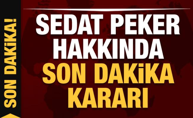 Son dakika: Sedat Peker hakkında yakalama kararı
