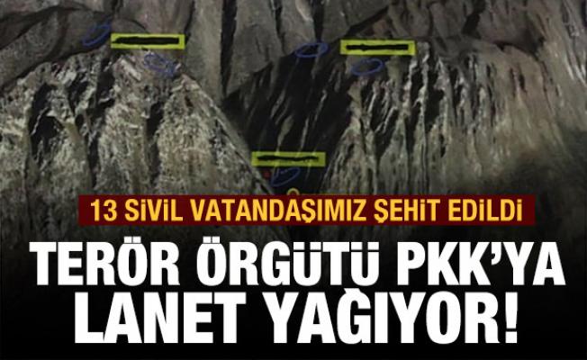 Terör örgütü PKK 13 sivili şehit etti! Açıklamalar peş peşe...
