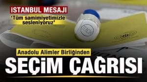 Anadolu Alimler Birliğinden seçim açıklaması! İstanbul'a dikkat çekti