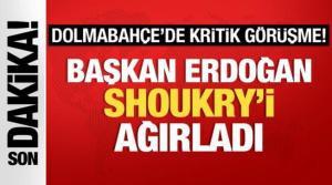 Dolmabahçe'de kritik görüşme! Başkan Erdoğan Shoukry’i ağırladı