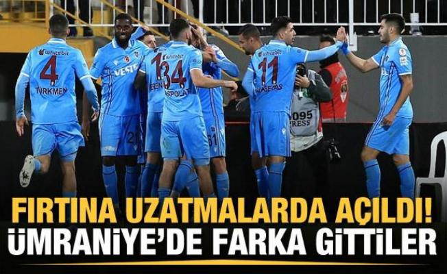 Trabzonspor uzatmalarda açıldı! Ümraniye'de farka gittiler
