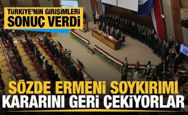 Türkiye'nin girişimleri sonuç verdi... Sözde Ermeni soykırımı kararını geri çekiyorlar