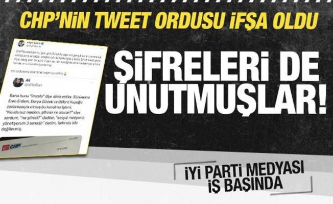 Tweet ordusu ifşa olan CHP şifreleri istemeyi de unutmuş!