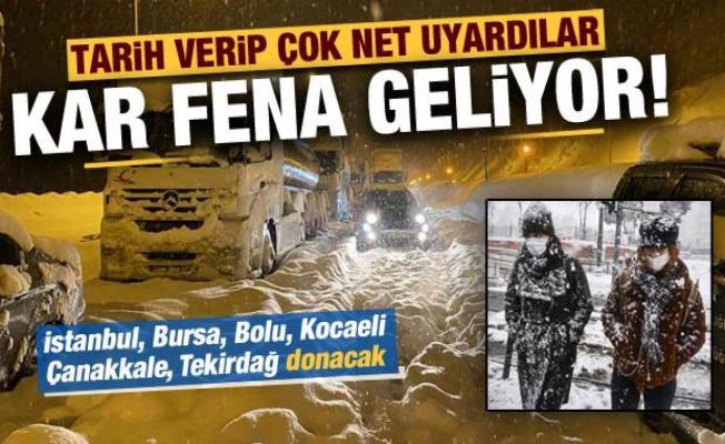 Uyarı yapıldı: Lapa lapa kar geliyor: İstanbul, Bursa, Bolu, Kocaeli bu tarihte donacak!