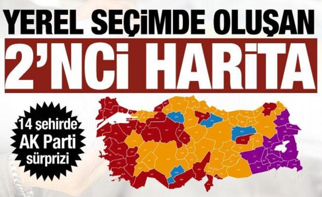 Yerel seçimin 2'nci haritası! AK Parti kaybettiği 14 şehirde yine söz sahibi olacak