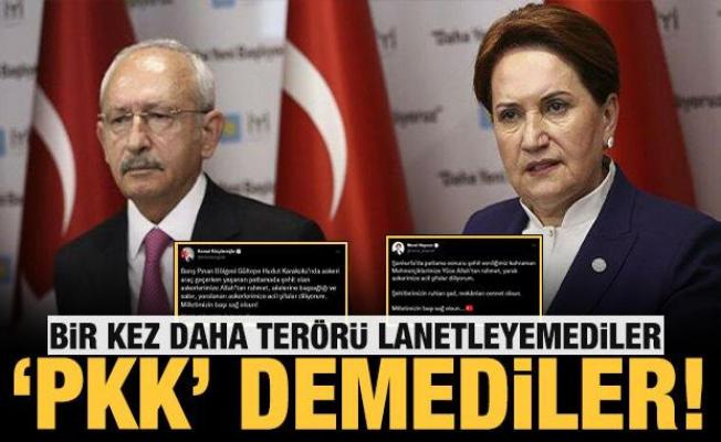 Yine 'PKK' demediler: Kılıçdaroğlu ve Akşener'den tepki toplayan taziye mesajı!