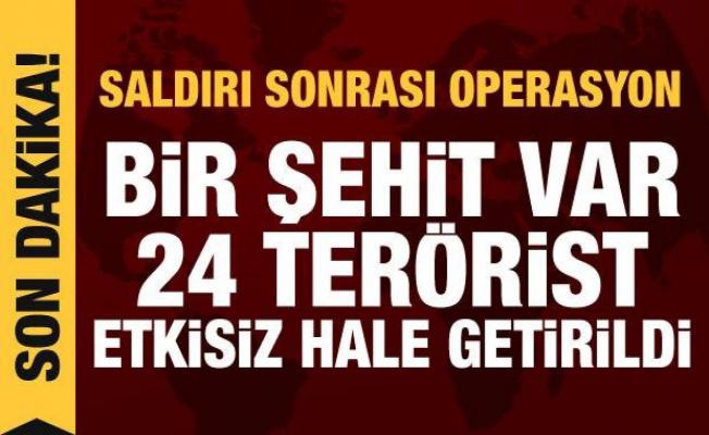 Zeytindalı bölgesinde saldırı: Bir asker şehit oldu, 24 terörist etkisiz hale getirildi