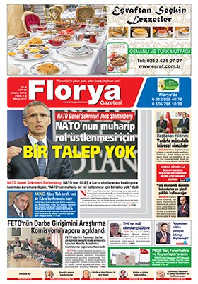 Florya Gazetesi - 16.06.2017 Manşeti